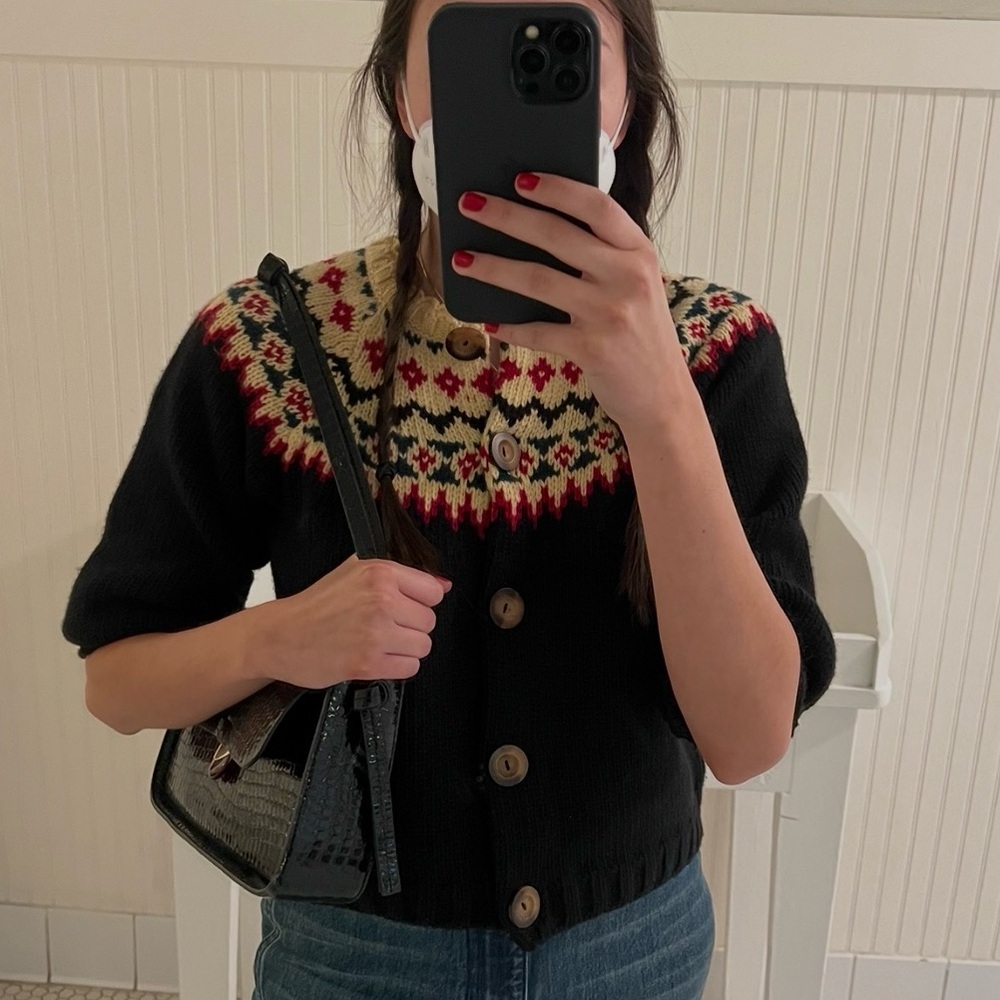 DÔEN Fair Isle Wool Cardigan - Picture 5 of 5